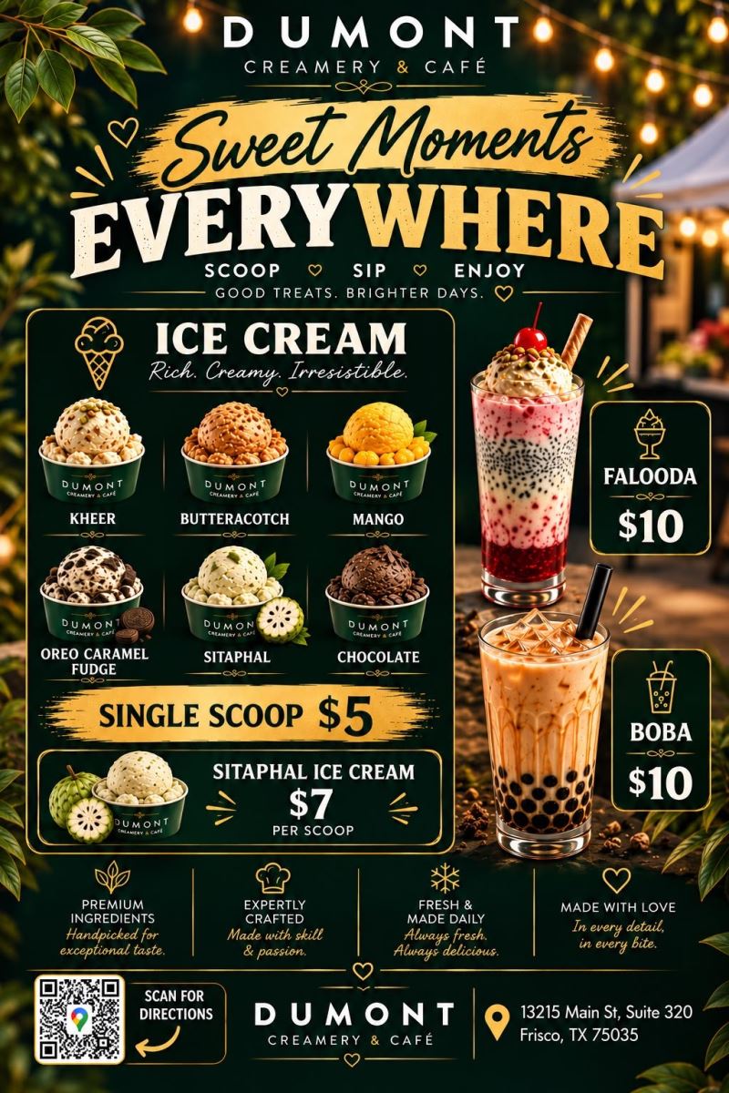 Dumont Food Vendor Menu