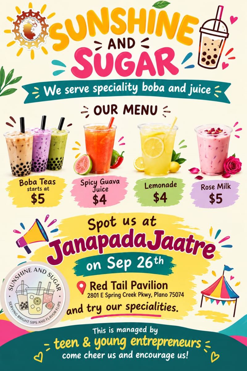 Sunshine-And-Sugar Food Vendor Menu